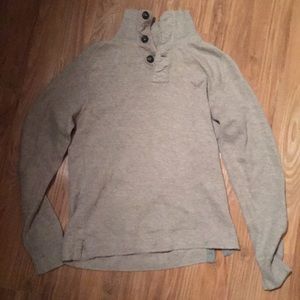 American Eagle Tan Collared Casual Sweater